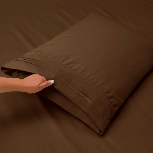  Nestl Bedding Soft Sheet Set  3 Piece Bed Sheet Set, 3-Line Design Pillowcase  Easy Care, Wrinkle Free  10”16” Inches Deep Pocket Fitted Sheets  Free Warranty Included  Twin