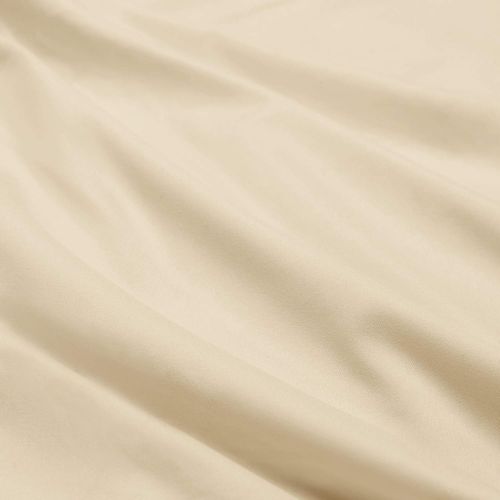  Nestl Bedding Soft Sheets Set  4 Piece Bed Sheet Set, 3-Line Design Pillowcases  Easy Care, Wrinkle Free  Good Fit Deep Pockets Fitted Sheet  Free Warranty Included  Full, Bei