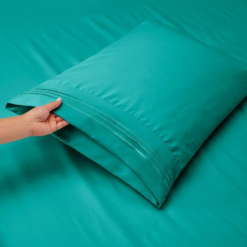  Nestl Bedding Soft Sheets Set  5 Piece Bed Sheet Set, 3-Line Design Pillowcases  Easy Care, Wrinkle Free  2 Fit Deep Pocket Fitted Sheets  Free Warranty Included  Split King,