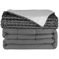 [아마존 핫딜] Nestl Bedding Heavy Weighted Blanket for Adults 15lbs  Luxurious Plush Duvet Cover  Removable Weighted Blanket Duvet Covers 60x80  for Teens and Adults - Charcoal Gray