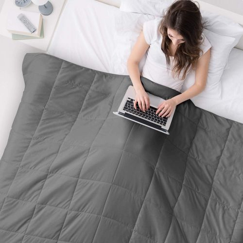  [아마존 핫딜] Nestl Bedding Heavy Weighted Blanket for Adults 15lbs  Luxurious Plush Duvet Cover  Removable Weighted Blanket Duvet Covers 60x80  for Teens and Adults - Charcoal Gray