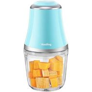 [아마존베스트]Nestling 280W Elektro Zerkleinerer, Gemuesezerkleinerer, Kuechenmaschine mit 3 scharfen Klingen fuer Fleisch, Obst und Nuesse mit 600 ml (Blau)