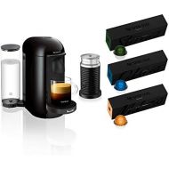 Nestle Nespresso Nespresso VertuoPlus Coffee and Espresso Maker by Breville with Aeroccino, Ink Black AND BEST SELLING COFFEES INCLUDED