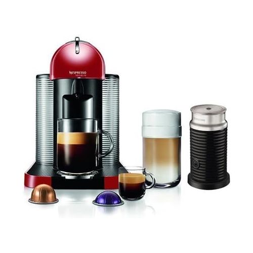 네슬레 Nestle Nespresso Nespresso VertuoLine Coffee Espresso Maker Machine w/ Milk Frother & 12 Capsules