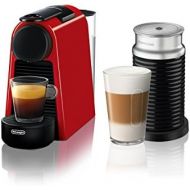 Nestle Nespresso Nespresso Essenza Mini Original Espresso Machine Bundle with Aeroccino Milk Frother by DeLonghi, Red