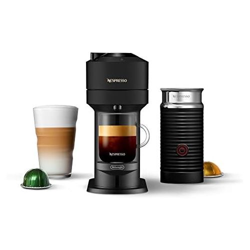 네슬레 Nestle Nespresso Nespresso Vertuo Next Coffee and Espresso Maker by DeLonghi, Limited Edition Matte Black with Aeroccino Milk Frother