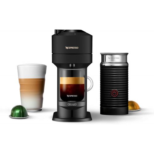 네슬레 Nestle Nespresso Nespresso Vertuo Next Coffee and Espresso Maker by DeLonghi, Limited Edition Matte Black with Aeroccino Milk Frother