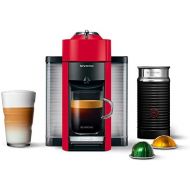 Nestle Nespresso Nespresso Vertuo Coffee and Espresso Maker by DeLonghi, Shiny Red with Aeroccino Milk Frother
