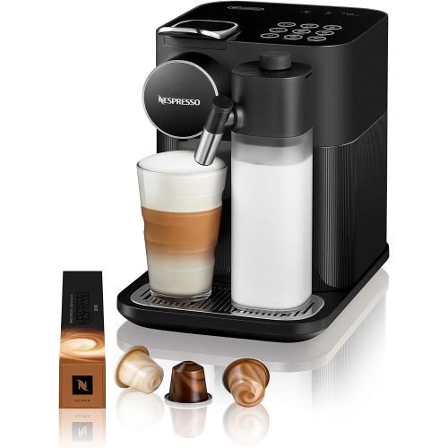 네슬레 Nestle Nespresso Nespresso Gran Lattissima Coffee and Espresso Machine by DeLonghi with Aeroccino, Sophisticated Black