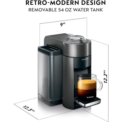 네슬레 Nestle Nespresso Nespresso Vertuo Coffee and Espresso Maker by DeLonghi, Graphite Metal