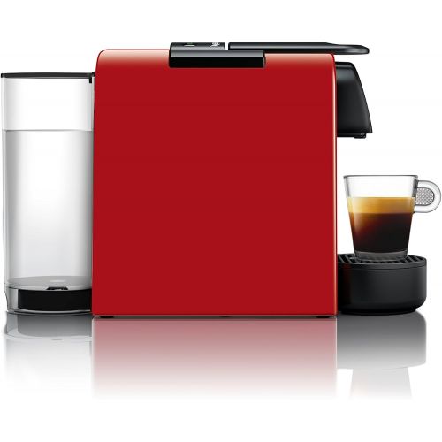 네슬레 Nestle Nespresso Nespresso Essenza Mini Original Espresso Machine Bundle with Aeroccino Milk Frother by DeLonghi, Red