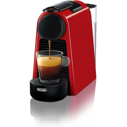 네슬레 Nestle Nespresso Nespresso Essenza Mini Original Espresso Machine Bundle with Aeroccino Milk Frother by DeLonghi, Red