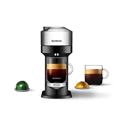 네슬레 Nestle Nespresso Nespresso Vertuo Next Deluxe Coffee and Espresso Machine NEW by DeLonghi, Pure Chrome, Single Serve Coffee & Espresso Maker, One Touch to Brew