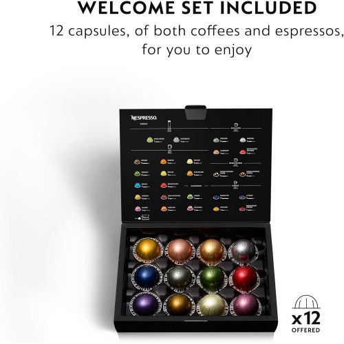 네슬레 Nestle Nespresso Nespresso Vertuo Next Deluxe Coffee and Espresso Machine NEW by DeLonghi, Pure Chrome, Single Serve Coffee & Espresso Maker, One Touch to Brew