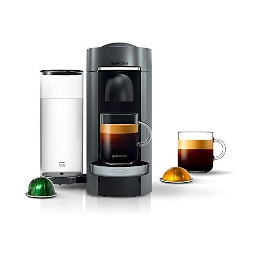 네슬레 Nestle Nespresso Nespresso VertuoPlus Deluxe Coffee and Espresso Machine by DeLonghi, 15 x 14 x 9 inches, Titan