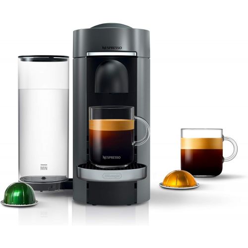 네슬레 Nestle Nespresso Nespresso VertuoPlus Deluxe Coffee and Espresso Machine by DeLonghi, 15 x 14 x 9 inches, Titan
