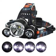 Nestling LED Camping Headlamp Fishing Flounder Frog Gigging Light Equipment Ultra Bright 3xCREE XM-L T6 LED Focus Waterproof Headlight with Rechargeable Batteries Headlamp for Hiking Campin