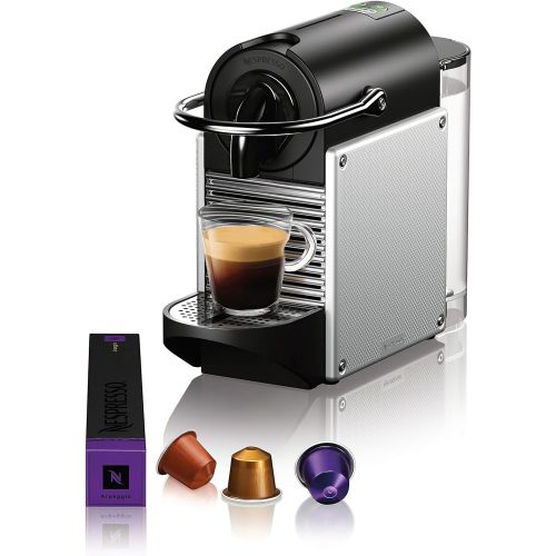 네슬레 Nestle Nespresso Nespresso Pixie Espresso Machine by DeLonghi, Aluminum - EN124S