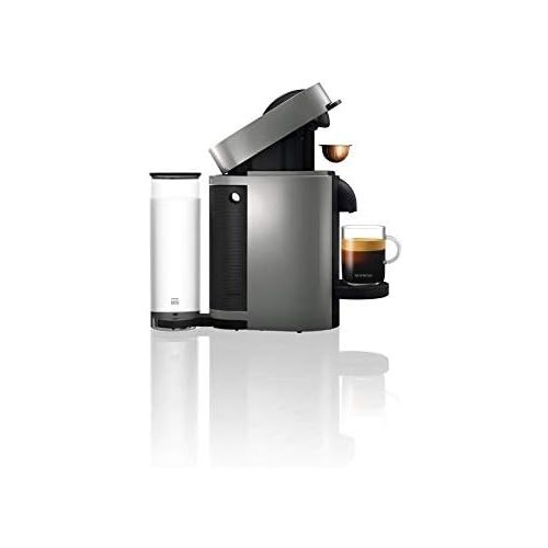 네슬레 Nestle Nespresso Nespresso Vertuo Plus Coffee and Espresso Maker by DeLonghi, Grey with Aeroccino Milk Frother (Capsule Assortment May Vary)