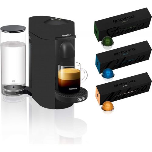 네슬레 Nestle Nespresso Nespresso VertuoPlus Coffee and Espresso Machine by DeLonghi, Black Matte,?with Vertuoline Variety Pack Coffees included