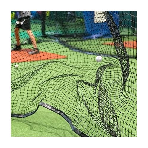  Fortress Baseball Backstop Nets | Professional Grade Sports Netting Available in 82 Sizes - 100% Weatherproof with Overlocked Edges