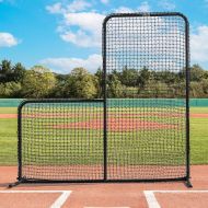 Net World Sports Fortress Regulation Baseball L-Screen [7ft x 7ft] Premium-Grade Pitcher Protector Screen Baseball Net L Screen Baseball Practice Equipment Baseball Pitching Net