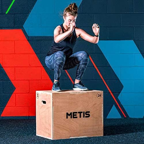  [아마존베스트]Net World Sports Metis 3-in-1 Plyo Jump Box - Strength Training | Indoor Box Made of Wood | 51 cm, 61 cm, 76 cm