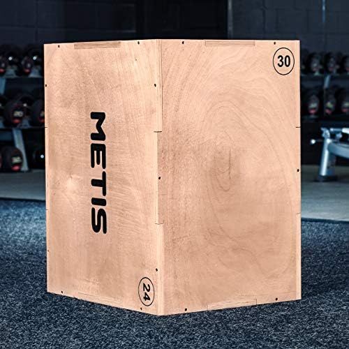  [아마존베스트]Net World Sports Metis 3-in-1 Plyo Jump Box - Strength Training | Indoor Box Made of Wood | 51 cm, 61 cm, 76 cm