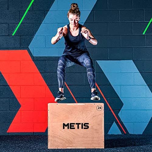  [아마존베스트]Net World Sports Metis 3-in-1 Plyo Jump Box - Strength Training | Indoor Box Made of Wood | 51 cm, 61 cm, 76 cm