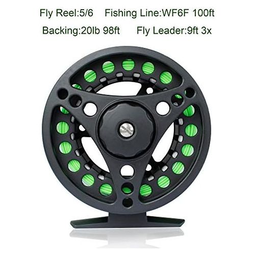  [아마존베스트]NetAngler Fly Fishing Rod and Reel, 4 Piece Fly Fishing 5W Aluminium Fly Reel 28 Piece Fly Set with Free Rod Tip, Backing and Fabric Carry Bag