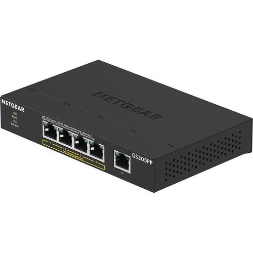  Netgear GS305PP 5-Port Gigabit PoE+ Compliant Unmanaged Switch