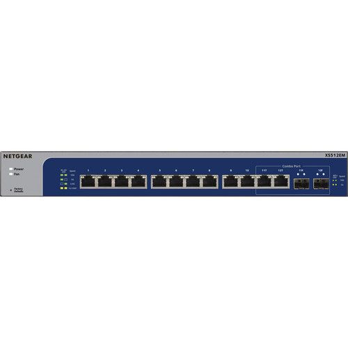  Netgear XS512EM 12-Port Gigabit Managed Smart Cloud Switch