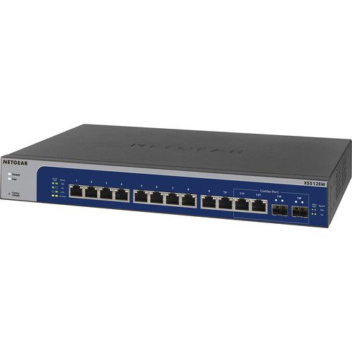  Netgear XS512EM 12-Port Gigabit Managed Smart Cloud Switch