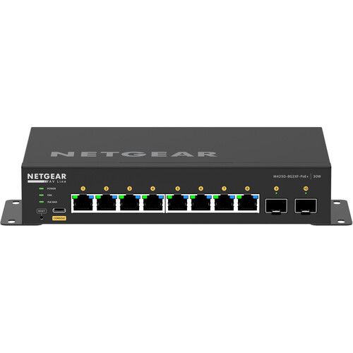  Netgear AV Line M4250 GSM4210PX 8-Port Gigabit PoE+ Compliant Managed AV Switch with SFP (220W)