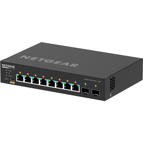  Netgear AV Line M4250 GSM4210PX 8-Port Gigabit PoE+ Compliant Managed AV Switch with SFP (220W)