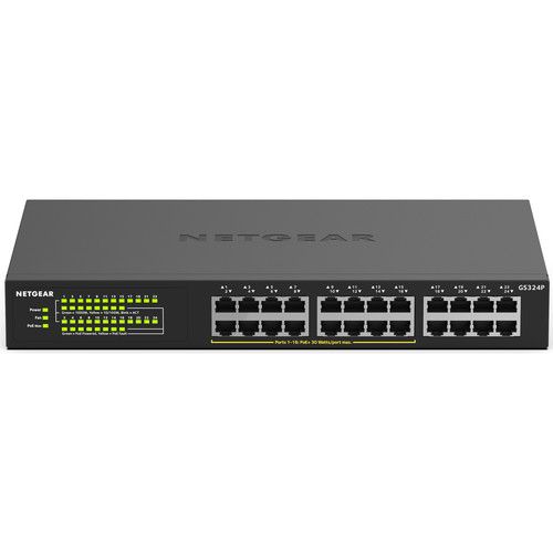  Netgear GS324P 24-Port Gigabit PoE+ Compliant Unmanaged Switch