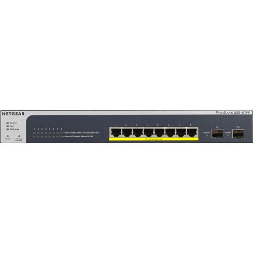  Netgear ProSAFE GS510TPP 8-Port Gigabit Ethernet PoE+ Compliant Managed Switch with SFP