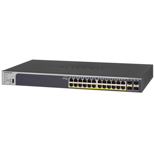  Netgear GS724TPPv3 24-Port Gigabit PoE+ Managed Network Switch (380W)