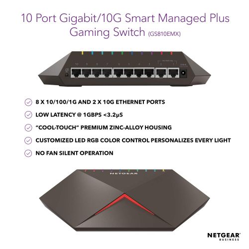  [아마존 핫딜]  [아마존핫딜]Netgear NETGEAR Port Gigabit Ethernet ungemanaged Switch schwarz schwarz 10 Port