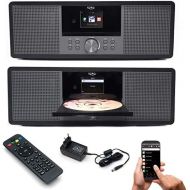 [아마존베스트]-Service-Informationen netshop 25 Internet Radio Xoro HMT 600 WLAN with CD Player DAB+/FM Radio Bluetooth WiFi USB Connection MP3 Spotify Connect Web Radio App Control and Remote Control (Black)