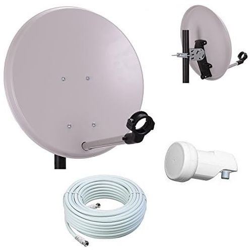  [아마존베스트]-Service-Informationen netshop 25 Digital Camping Satellite System 40 cm Mirror + HD Single LNB + 10 m Cable