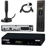 Netshop 25 Set: Comag SL65T2 DVB T2 Receiver (With Access System for Freenet TV) + Active DVB T2 Antenna + HDMI Cable, HDTV, PVR Ready, HD USB Media Player, HDMI and SCART Output,