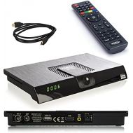 netshop 25 Set: Xoro HRT 8720 DVB T2 Receiver (6 Months Freenet TV Free) + HDMI Cable, HDTV, PVR Ready, USB TV Recording and Media Player, Black
