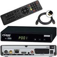netshop 25 Set: Comag SL65T2 DVB T2 Receiver (3 Months Freenet TV) + HDMI Cable, HDTV, PVR Ready, HD USB Media Player, HDMI & SCART Output, Black