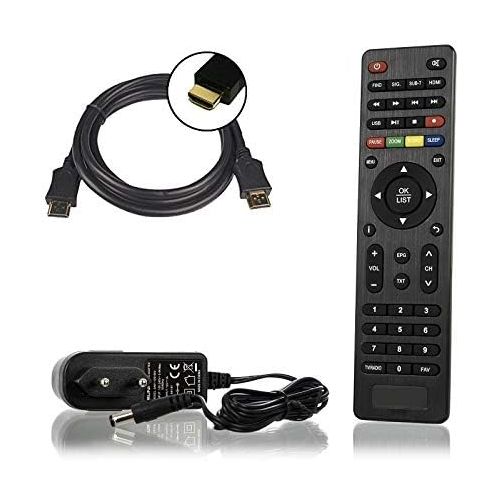  netshop 25 Set: Comag SL65T2 DVB T2 Receiver (3 Months Freenet TV) + HDMI Cable, HDTV, PVR Ready, HD USB Media Player, HDMI & SCART Output, Black