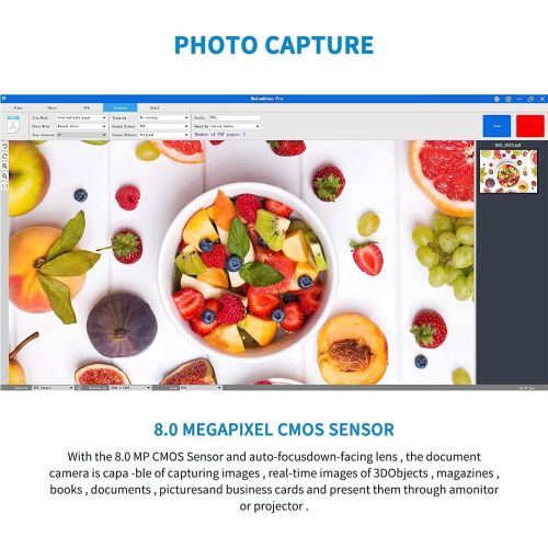  NetumScan Book & Document Scanner for Teachers, Multi-Language OCR and English Article Recognition by AI Technology, Real-time Projection, Video Recording, Foldable & Portable, Cap