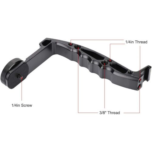  Neufday Aluminium L Type Microphone Stand Bracket Handle Grip Transmount Compatible for DJI Ronin Stabilizer