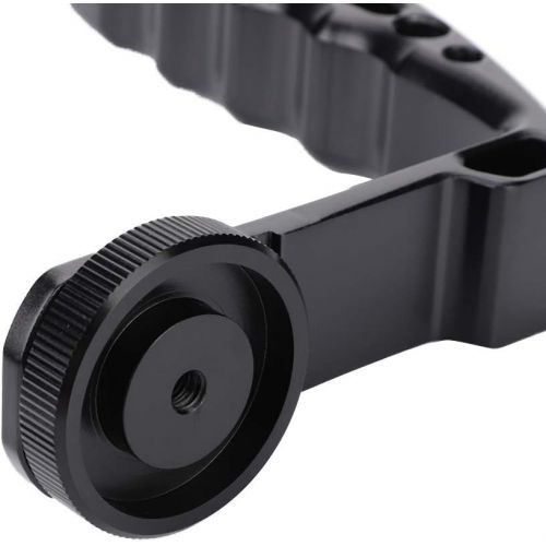  Neufday Aluminium L Type Microphone Stand Bracket Handle Grip Transmount Compatible for DJI Ronin Stabilizer