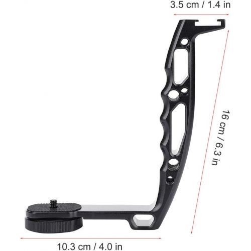  Neufday Aluminium L Type Microphone Stand Bracket Handle Grip Transmount Compatible for DJI Ronin Stabilizer