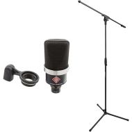 Neumann Vocal Condenser Microphone (TLM 102 MT) and Amazon Basics Adjustable Boom Height Microphone Stand with Tripod Base